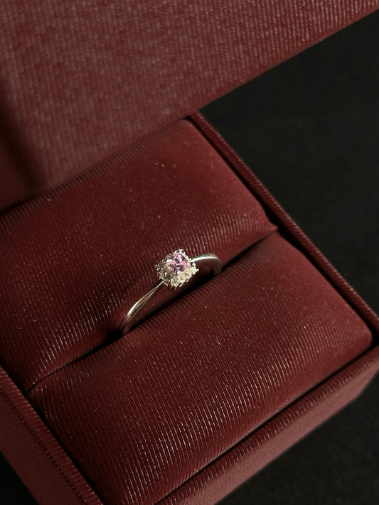 Anillo Rosa Halo en Plata Ley 925