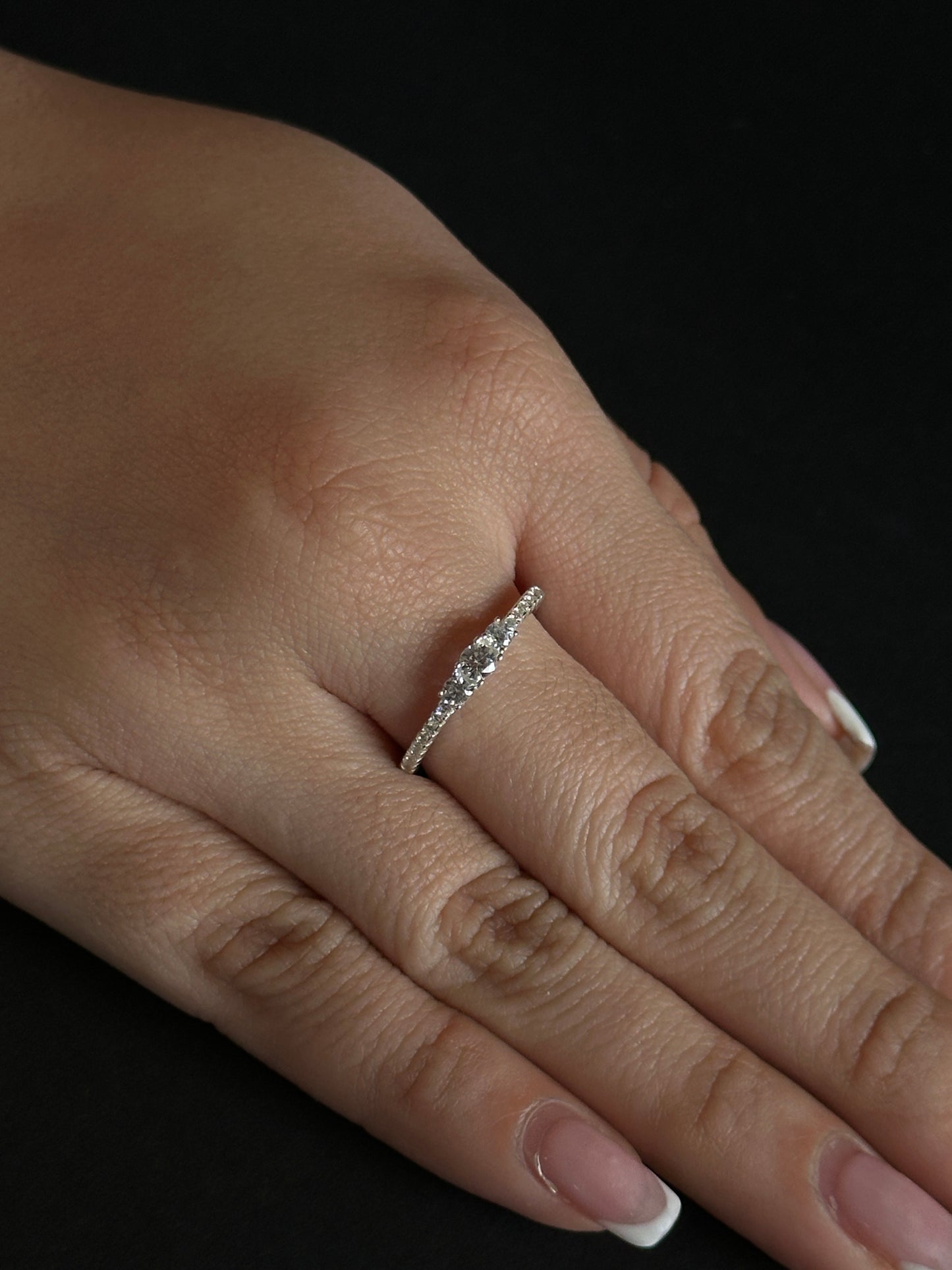 Anillo Trilogía Plateada Clásica en Plata Ley 925