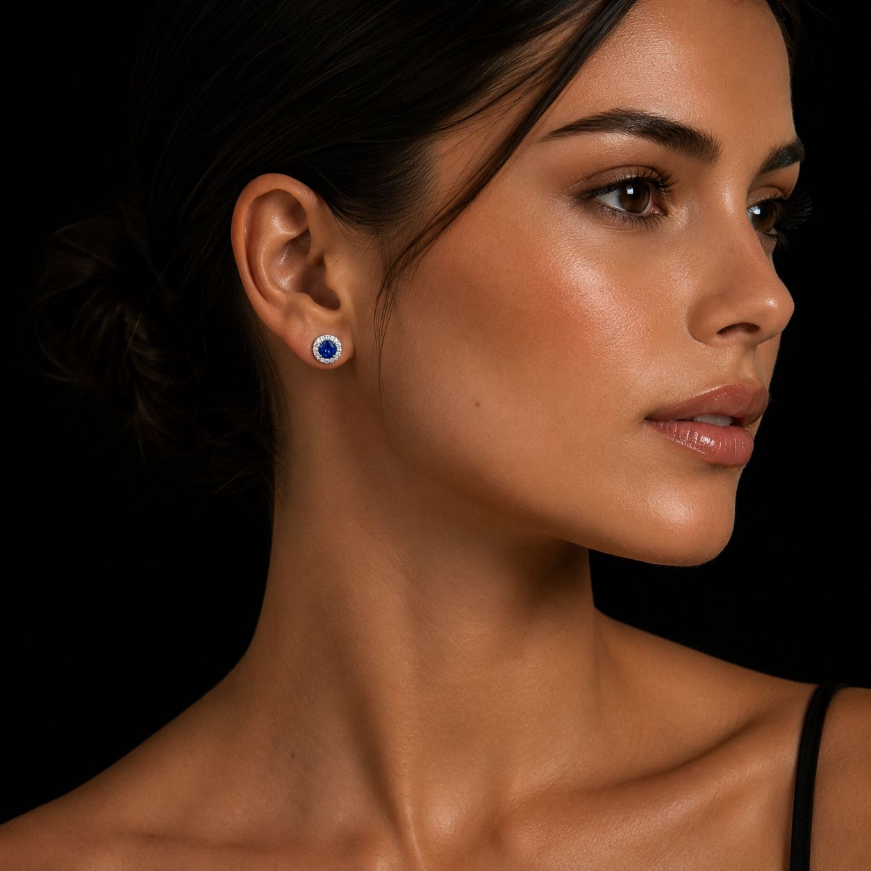 Aretes piedra azul