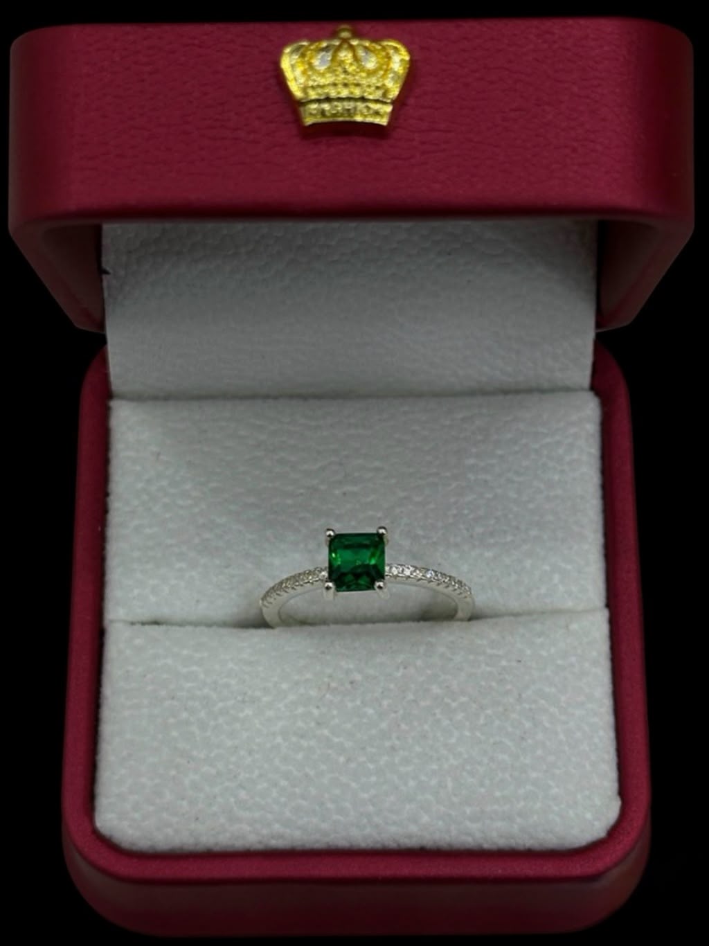 Anillo Verde Royal en Plata Ley 925