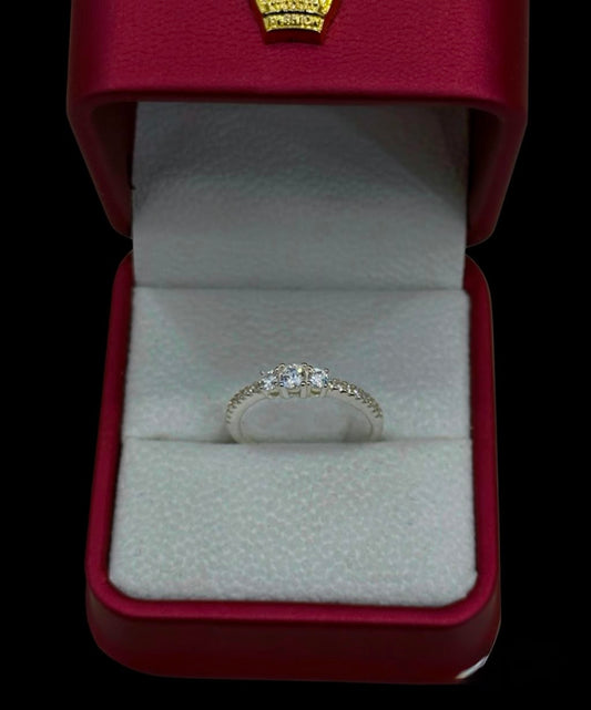Anillo Trilogía Plateada Clásica en Plata Ley 925