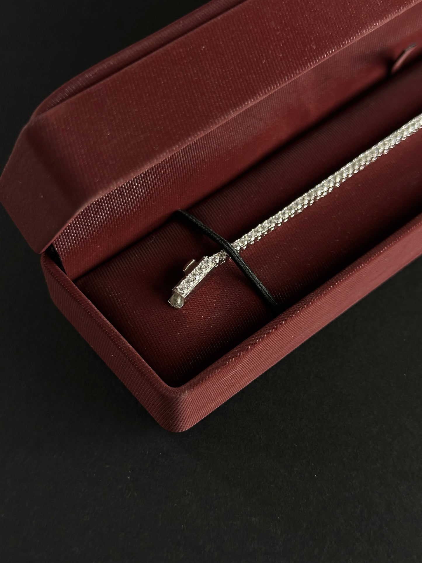 Pulsera Tennis en Plata - 18cm -  Ley 925