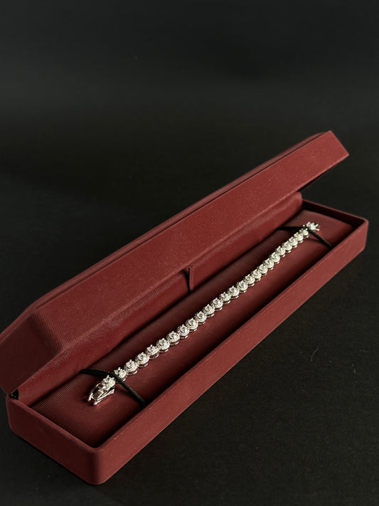 Pulsera Tennis Royal - 18 cm -  Plata Ley 925 o (Pulsera tennis halo)