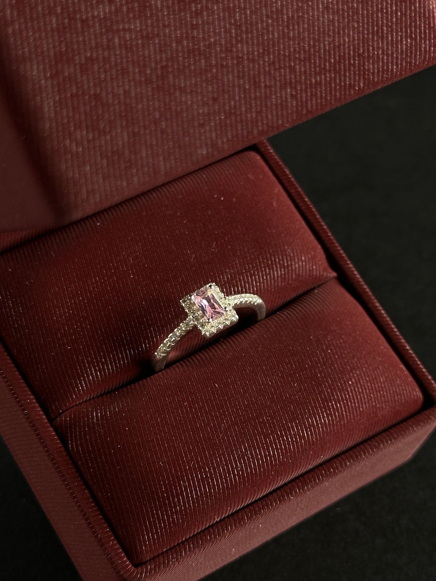 Anillo Princesa Halo en Plata Ley 925