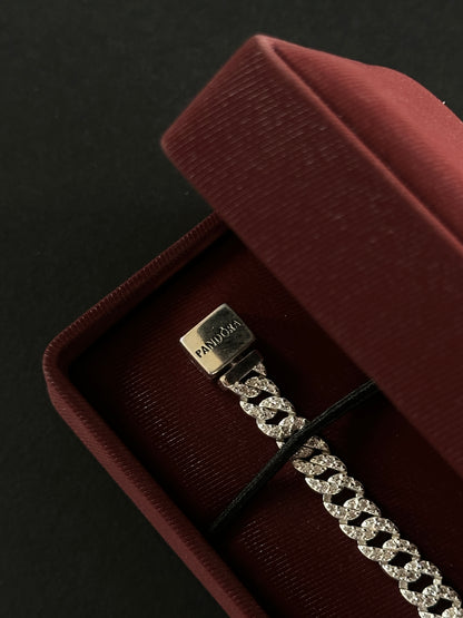 Pulsera Pandora Cubana - 20 cm -  Plata Ley 925