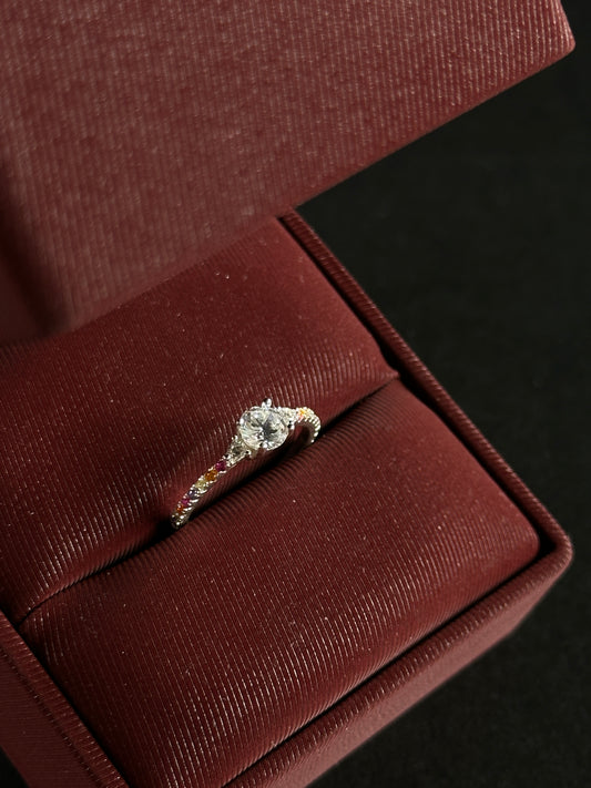 Anillo Multicolor con Circones en Plata Ley 925
