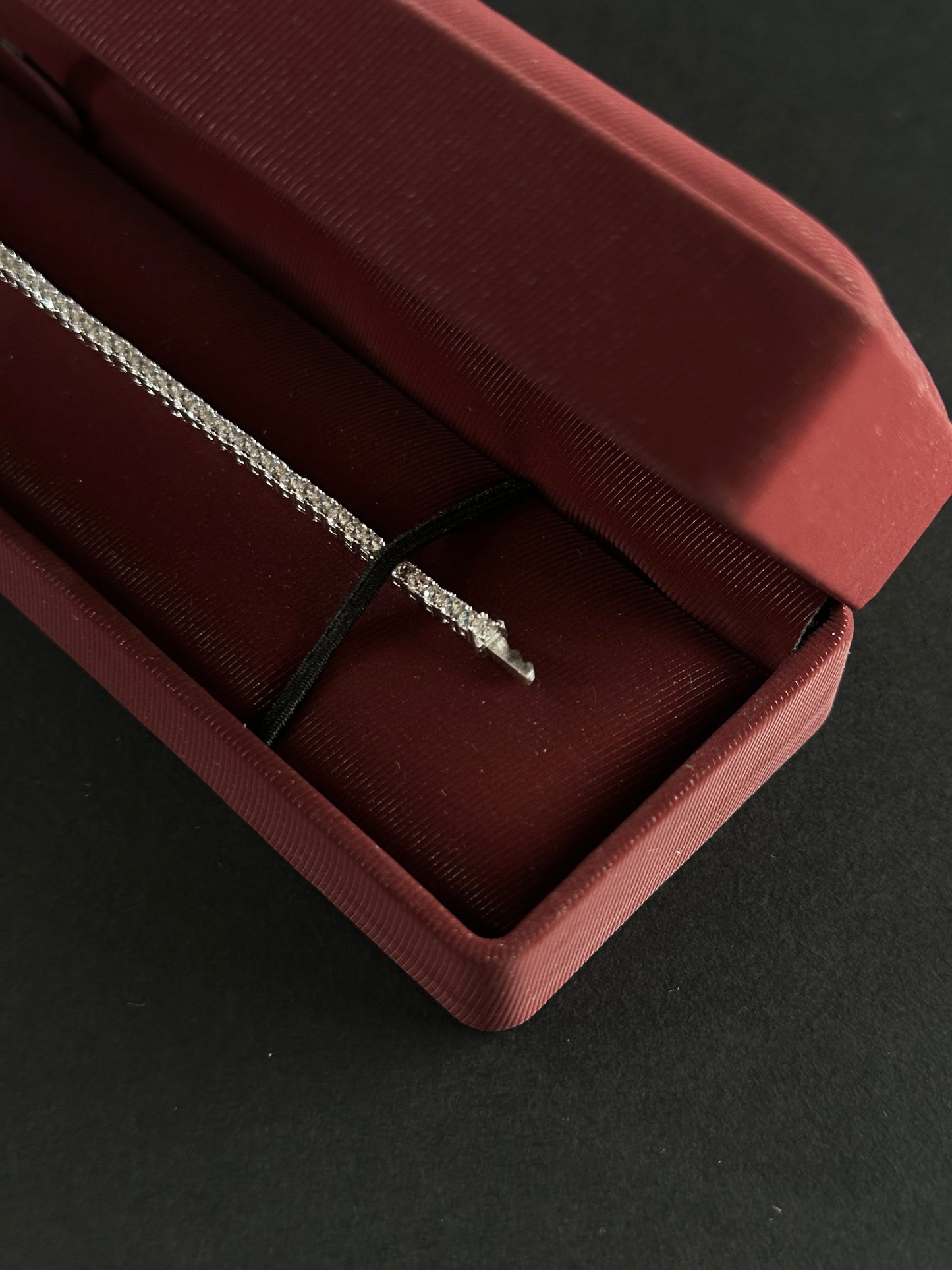 Pulsera Tennis en Plata - 18cm -  Ley 925