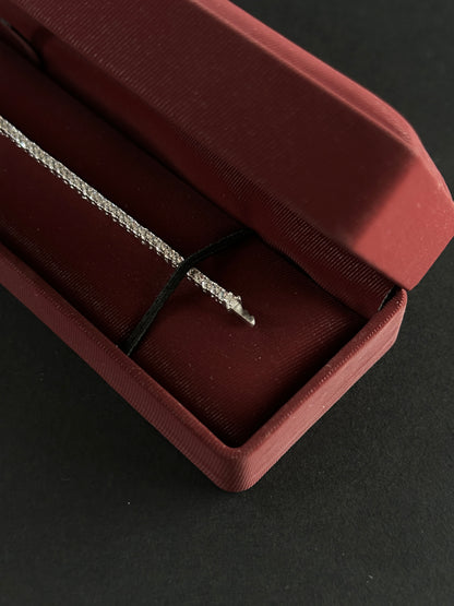 Pulsera Tennis en Plata - 18cm -  Ley 925