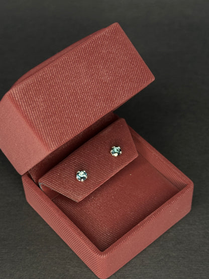 Topos en Plata Ley 925 con Topacio London Blue Natural