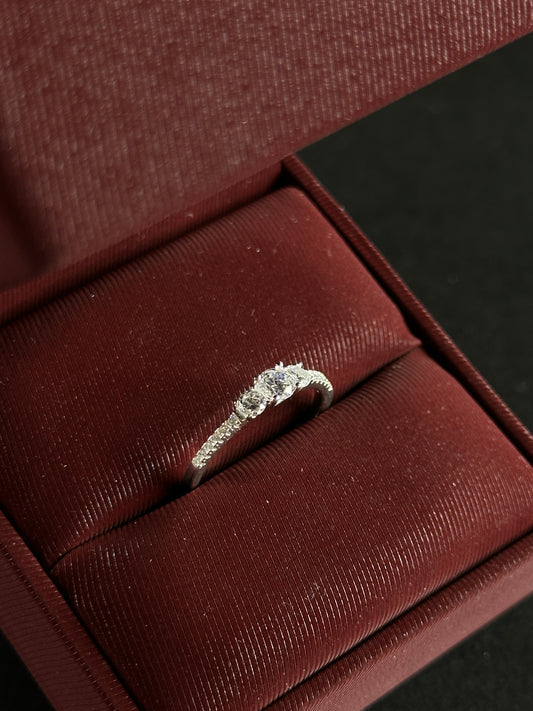 Anillo Trilogía Plateada en Plata Ley 925
