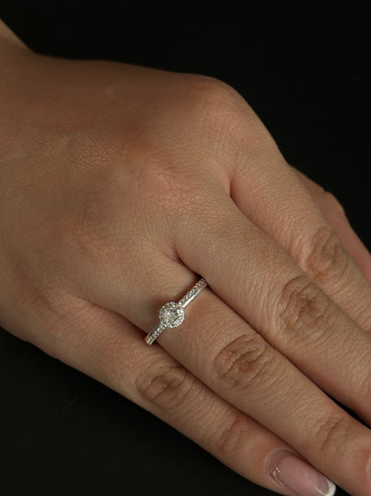 Anillo Imperial Halo en Plata Ley 925