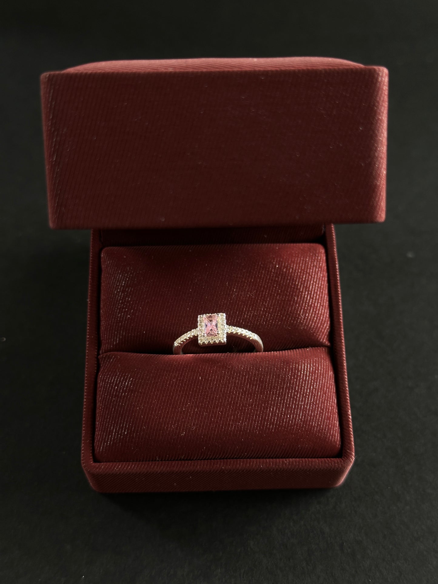 Anillo Princesa Halo en Plata Ley 925