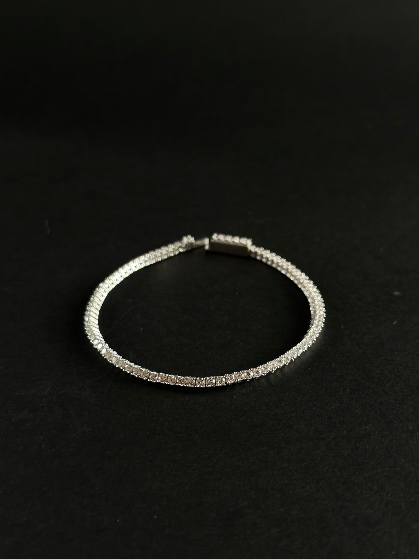 Pulsera Tennis en Plata - 18cm -  Ley 925
