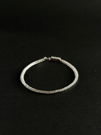 Pulsera Tennis en Plata - 18cm -  Ley 925