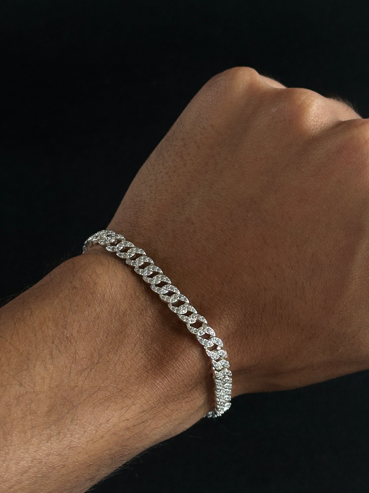 Pulsera Pandora Cubana - 20 cm -  Plata Ley 925