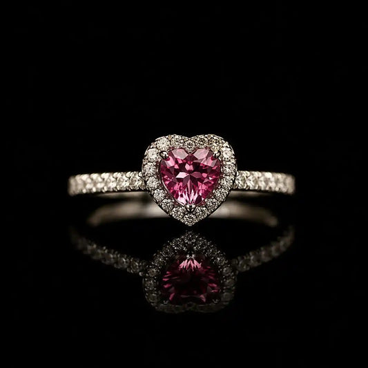 Anillo topacio rosa