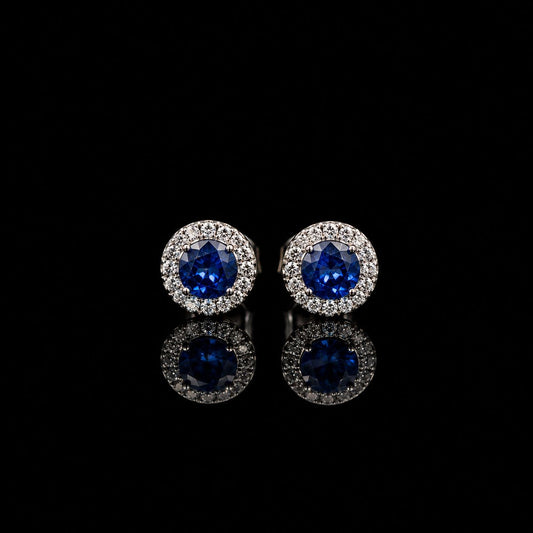 Aretes piedra azul