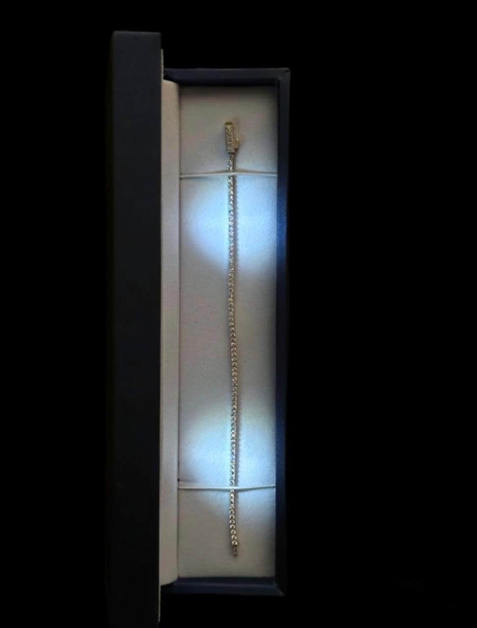 Pulsera Tennis en Plata - 18cm -  Ley 925