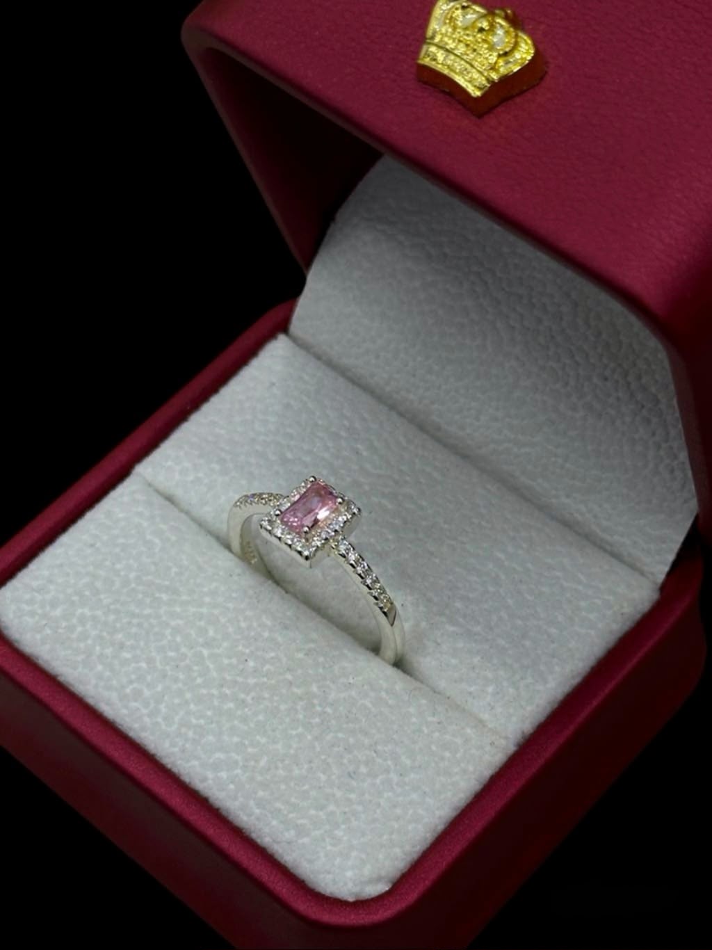 Anillo Princesa Halo en Plata Ley 925