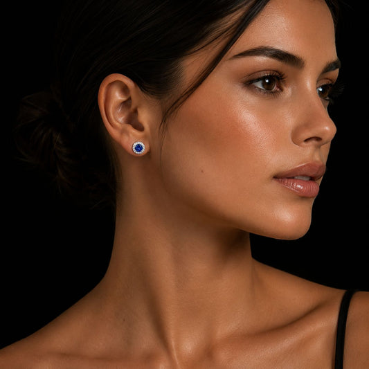 Aretes piedra azul