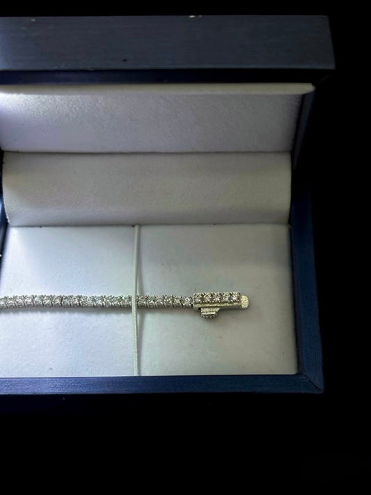 Pulsera Tennis en Plata - 18cm -  Ley 925