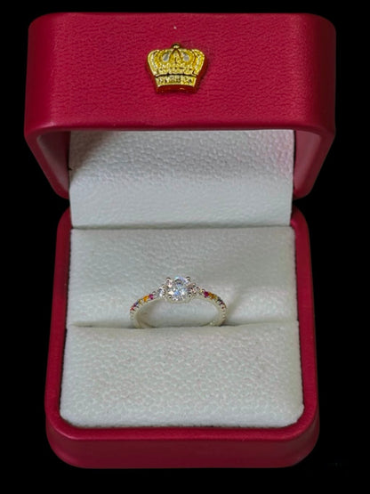 Anillo Multicolor con Circones en Plata Ley 925
