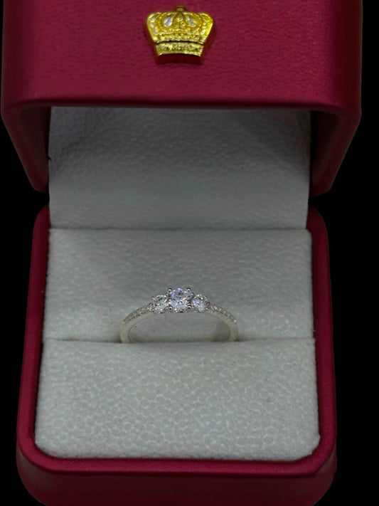 Anillo Trilogía Plateada en Plata Ley 925