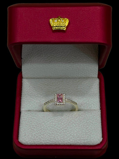 Anillo Princesa Halo en Plata Ley 925