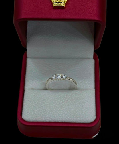 Anillo Trilogía Plateada Clásica en Plata Ley 925