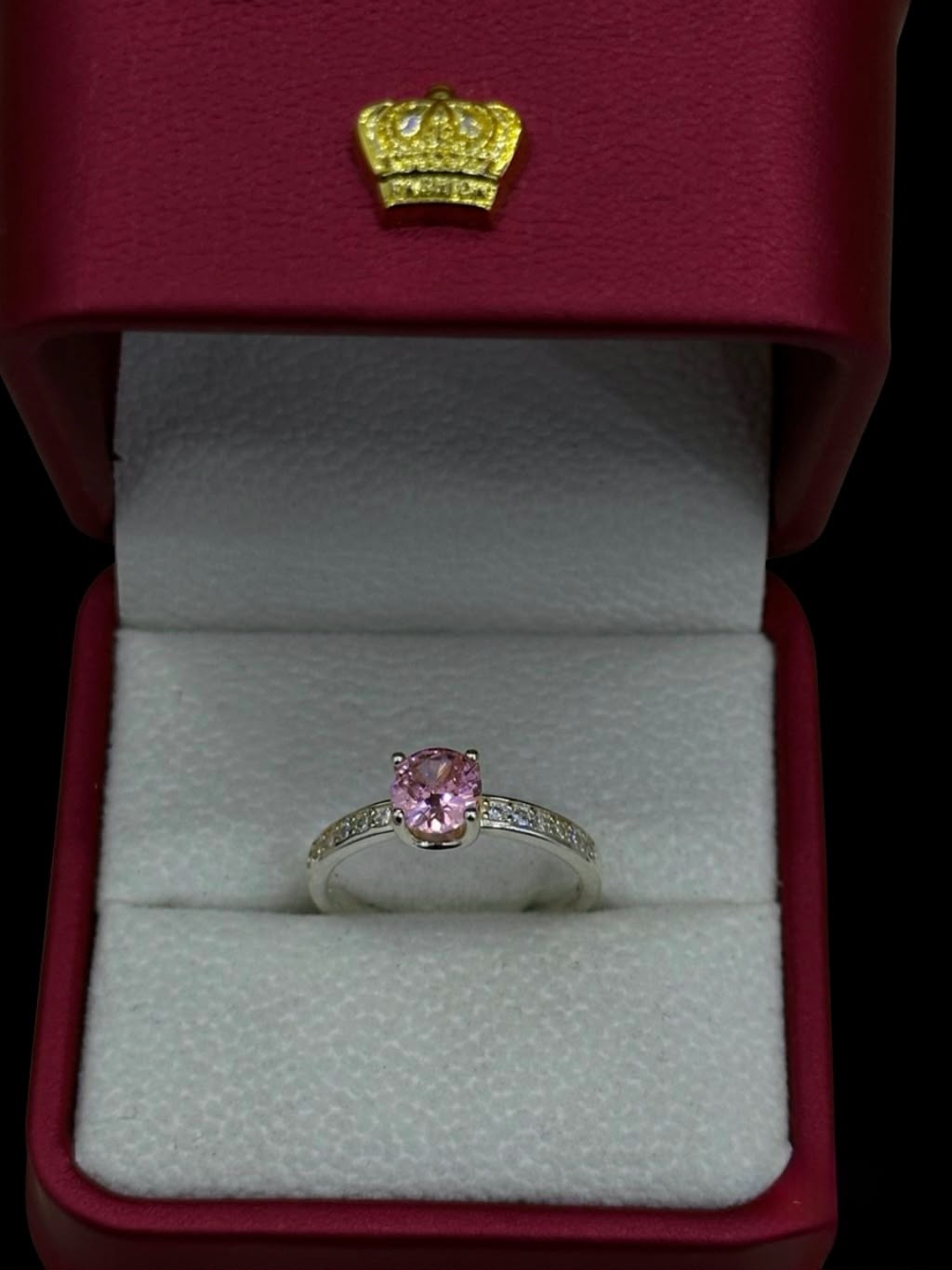 Anillo Solitario Redondo con Circones en Plata Ley 925